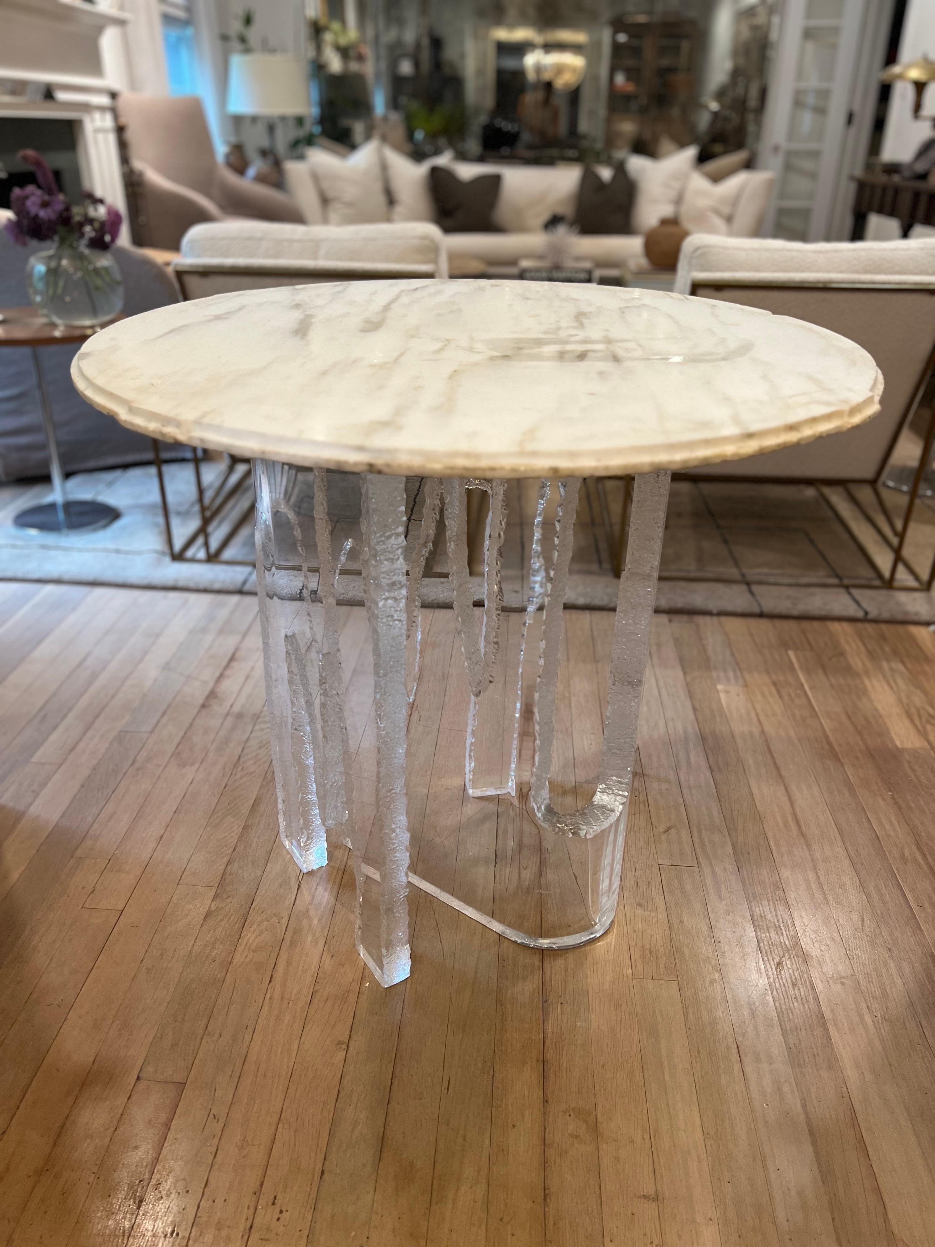Bases de mesa de comedor/centro Vintage Lucite 