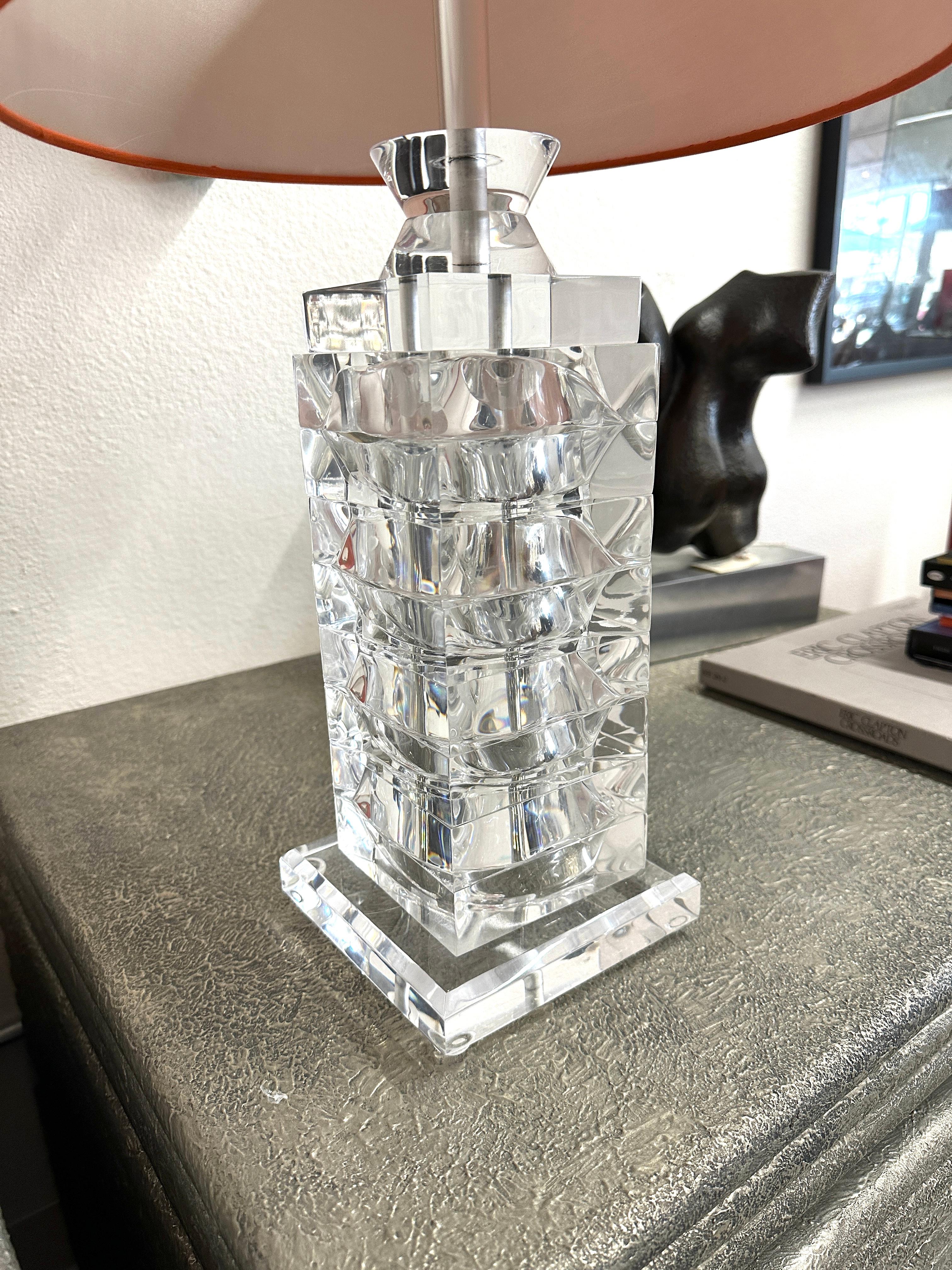American Vintage Lucite Lamps For Sale