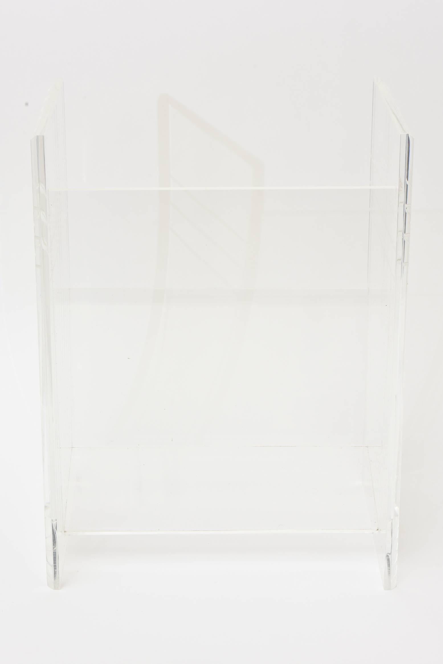 Lucite Magazine Stand or Rack Vintage 2