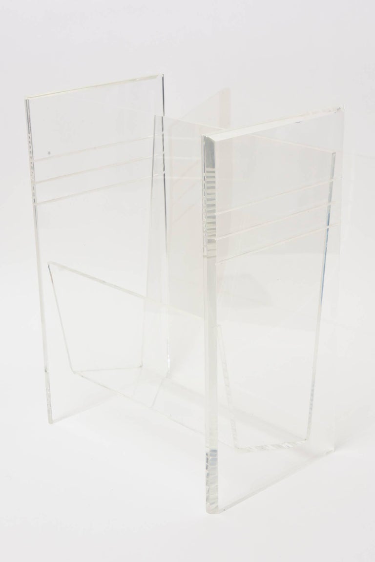 Lucite Magazine Stand or Rack Vintage at 1stDibs