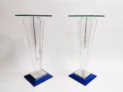 Vintage Lucite Pedestals, 1980s