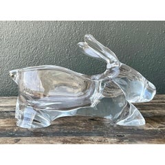 Vintage Lucite Rabbit Planter