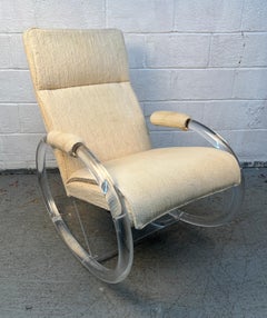 Vintage Lucite Rocking Chair By Charles Hollis Jones