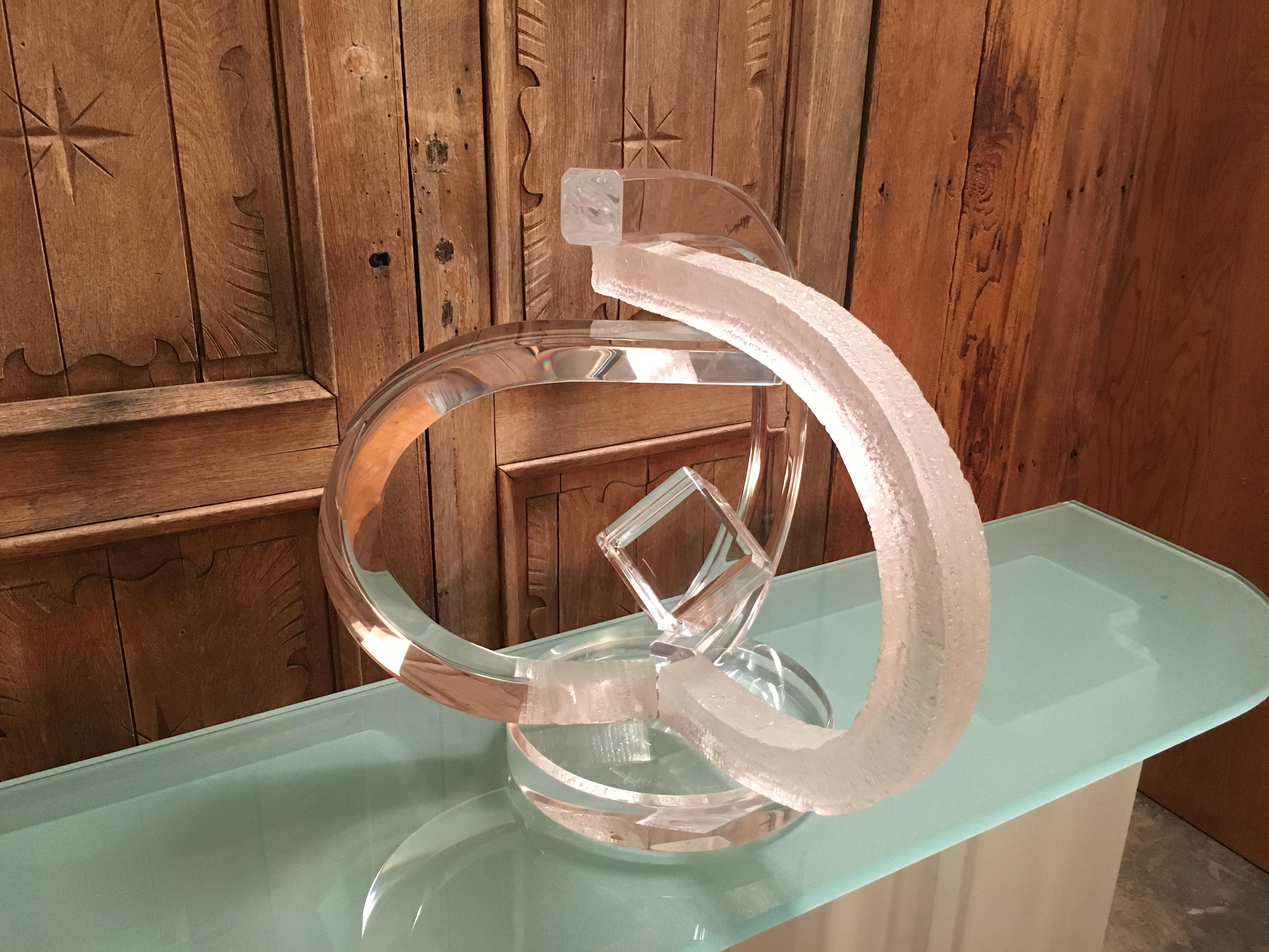 North American Vintage Lucite Sculpture in the Style of Van Teal