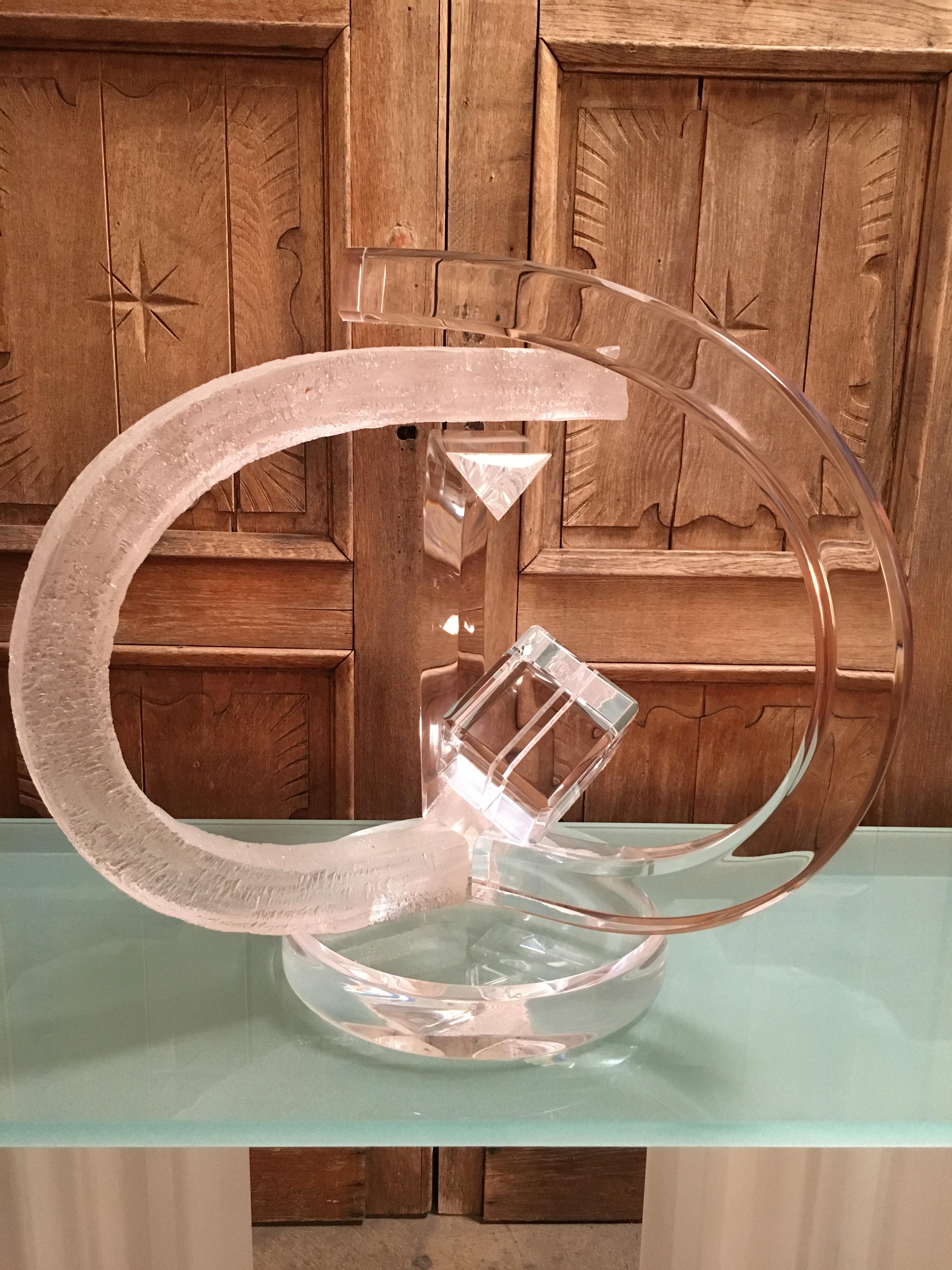 Vintage Lucite Sculpture in the Style of Van Teal In Good Condition In Denton, TX