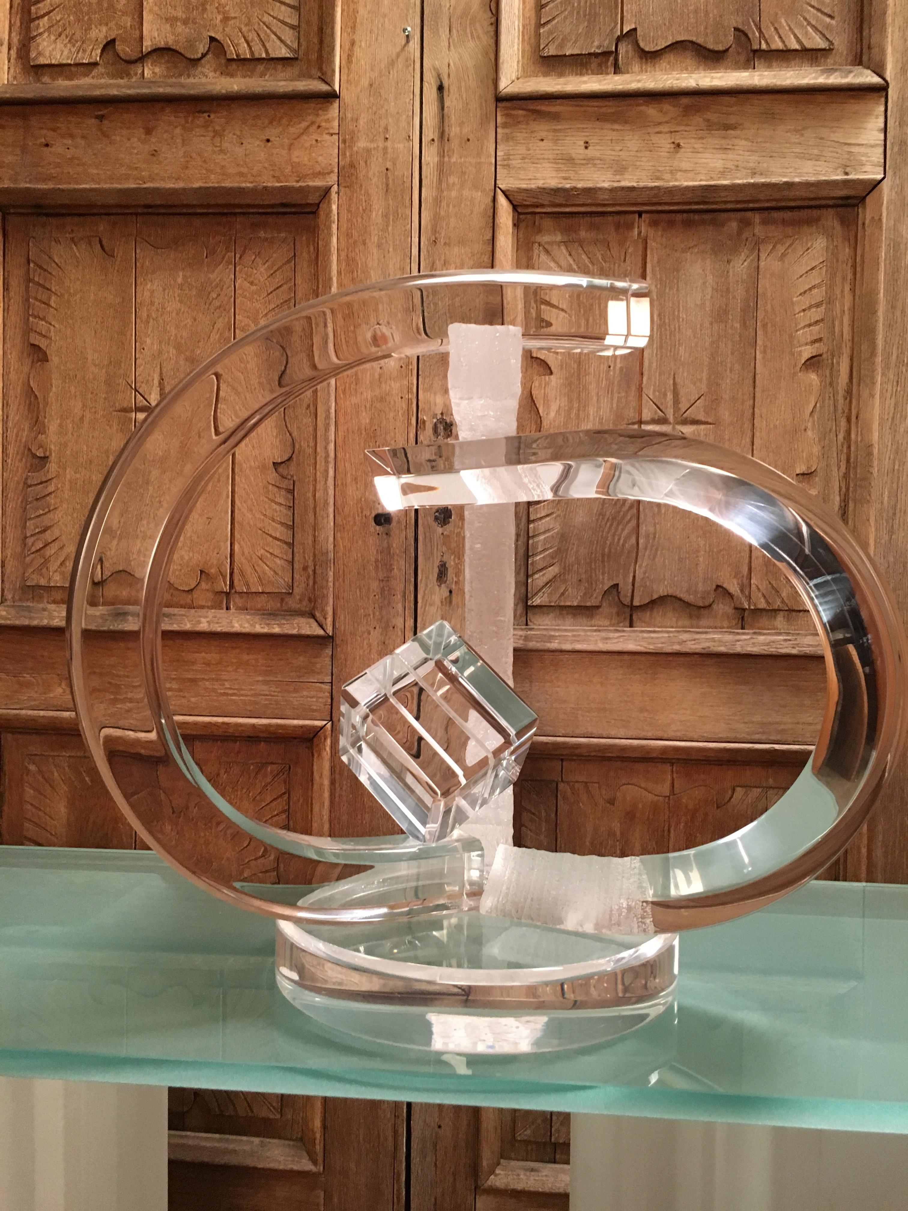 20th Century Vintage Lucite Sculpture in the Style of Van Teal