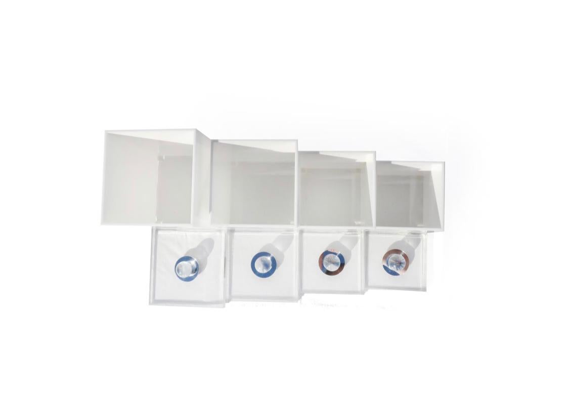 Vintage Lucite Storage Containers, Set of 4 In Good Condition In Brooklyn, NY