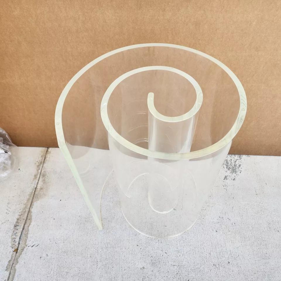 Vintage Lucite Swirl Dining Table Base For Sale 6