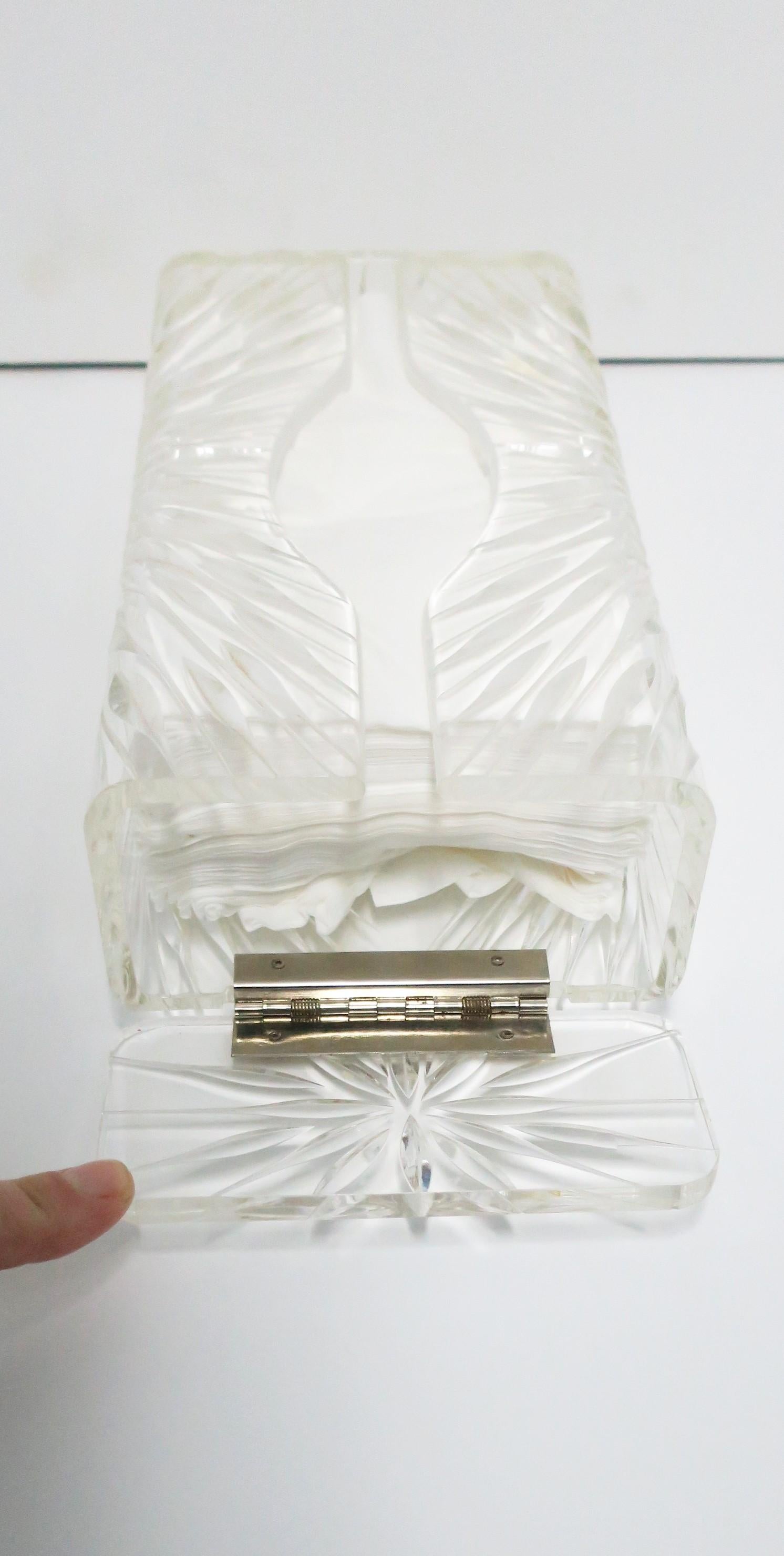 Lucite Tissue Box Cover Holder by Wilardy For Sale 1