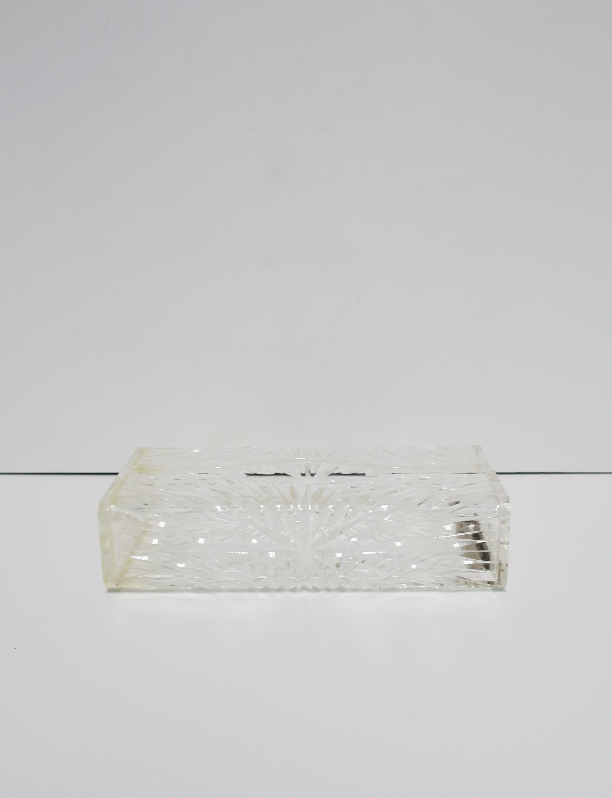 Mid-20th Century Lucite Tissue Box Cover Holder by Wilardy For Sale