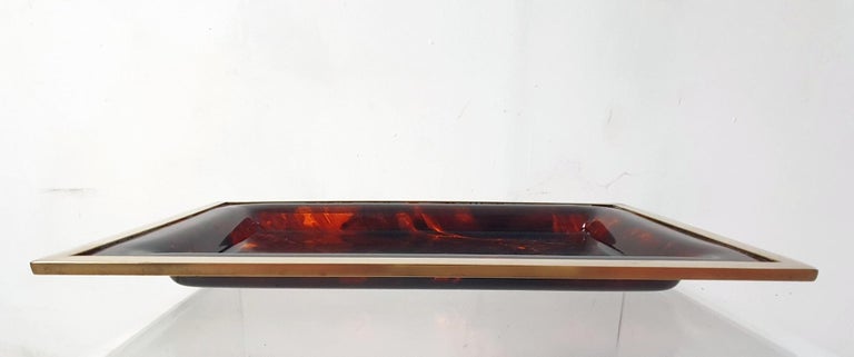Plateau De Service 27 Cm Imitation écaille De Tortue - Noir, Plastique