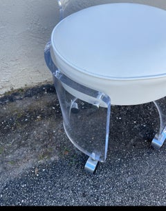 Vintage Lucite Vanity Stool