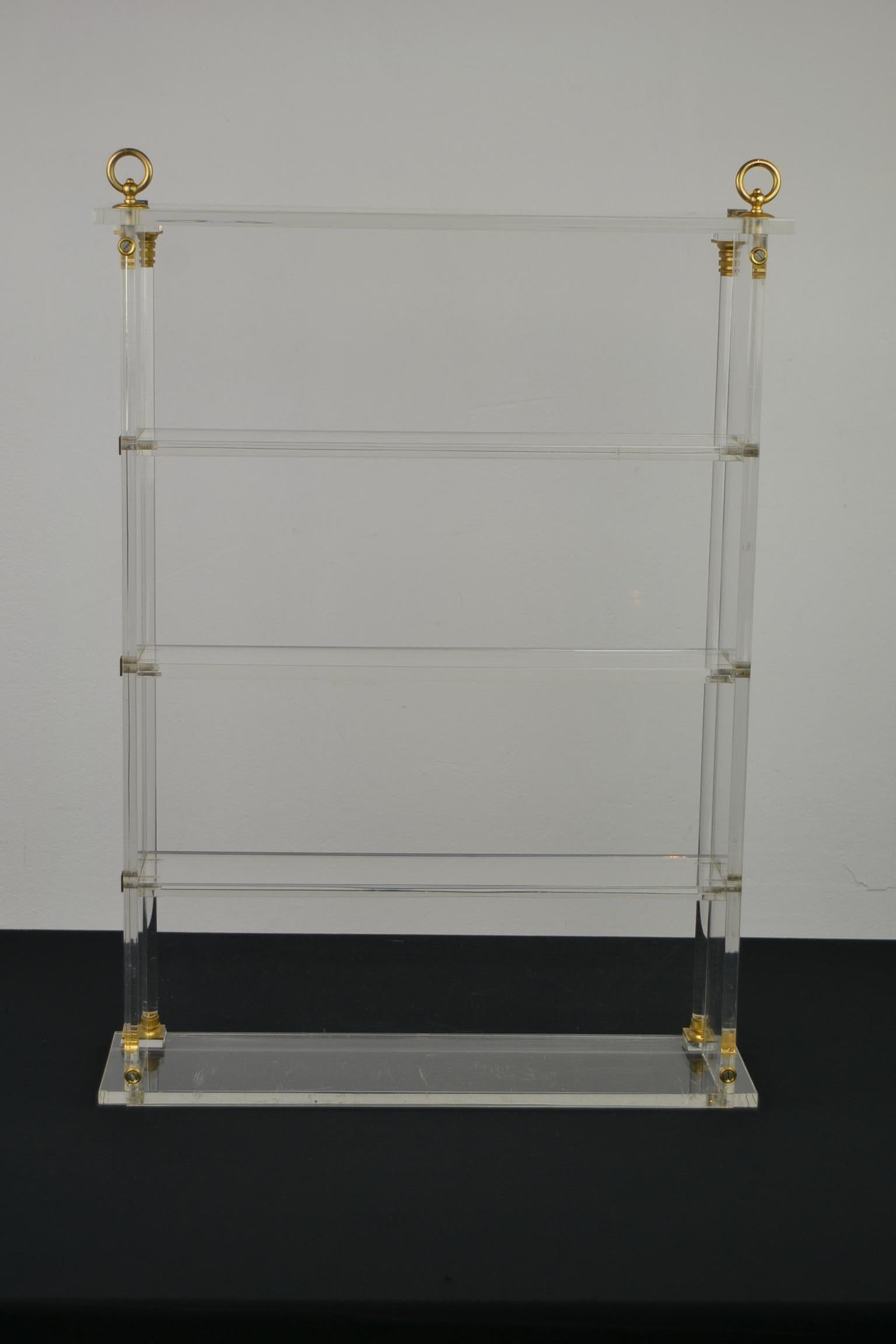 Vintage Lucite Wall Rack or Open Showcase 10