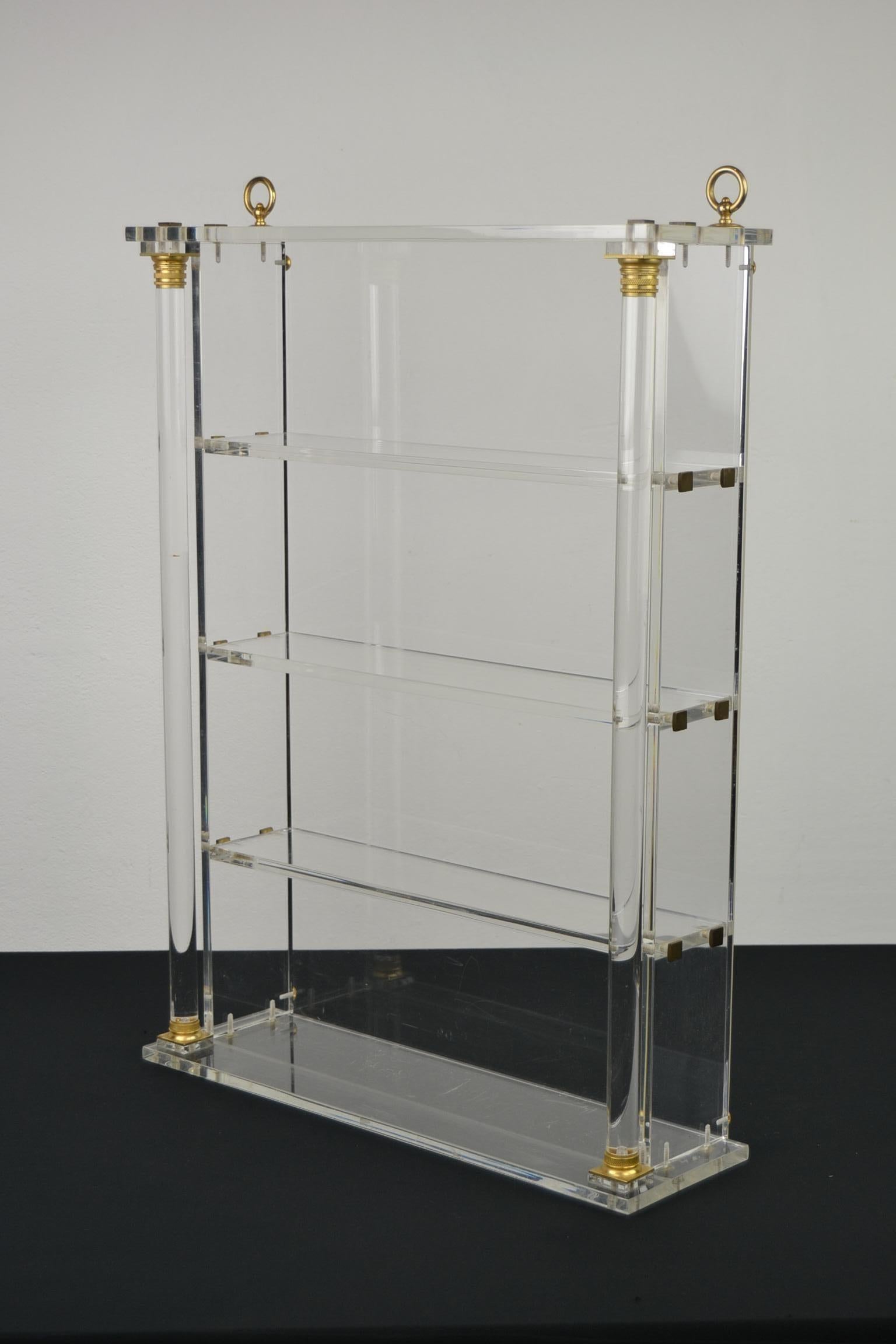 Vintage Lucite Wall Rack or Open Showcase 12