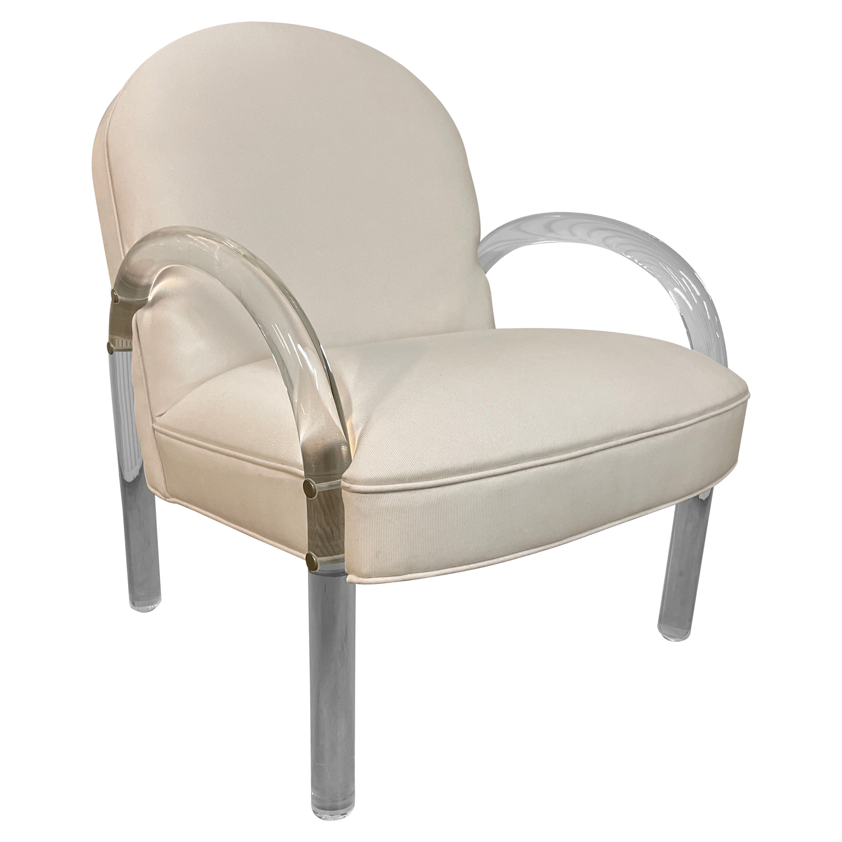 Clubsessel mit Wasserfall aus Lucite im Vintage-Stil