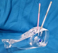 CLEARANCE SALE Lucite Whale Functional Sculpture for Desktop or Vanity by Ritts