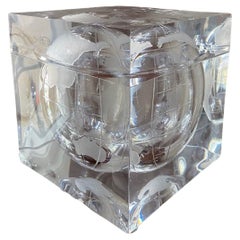 Used Lucite World Globe Ice Bucket by Alessandro Albrizzi 1970s Italy