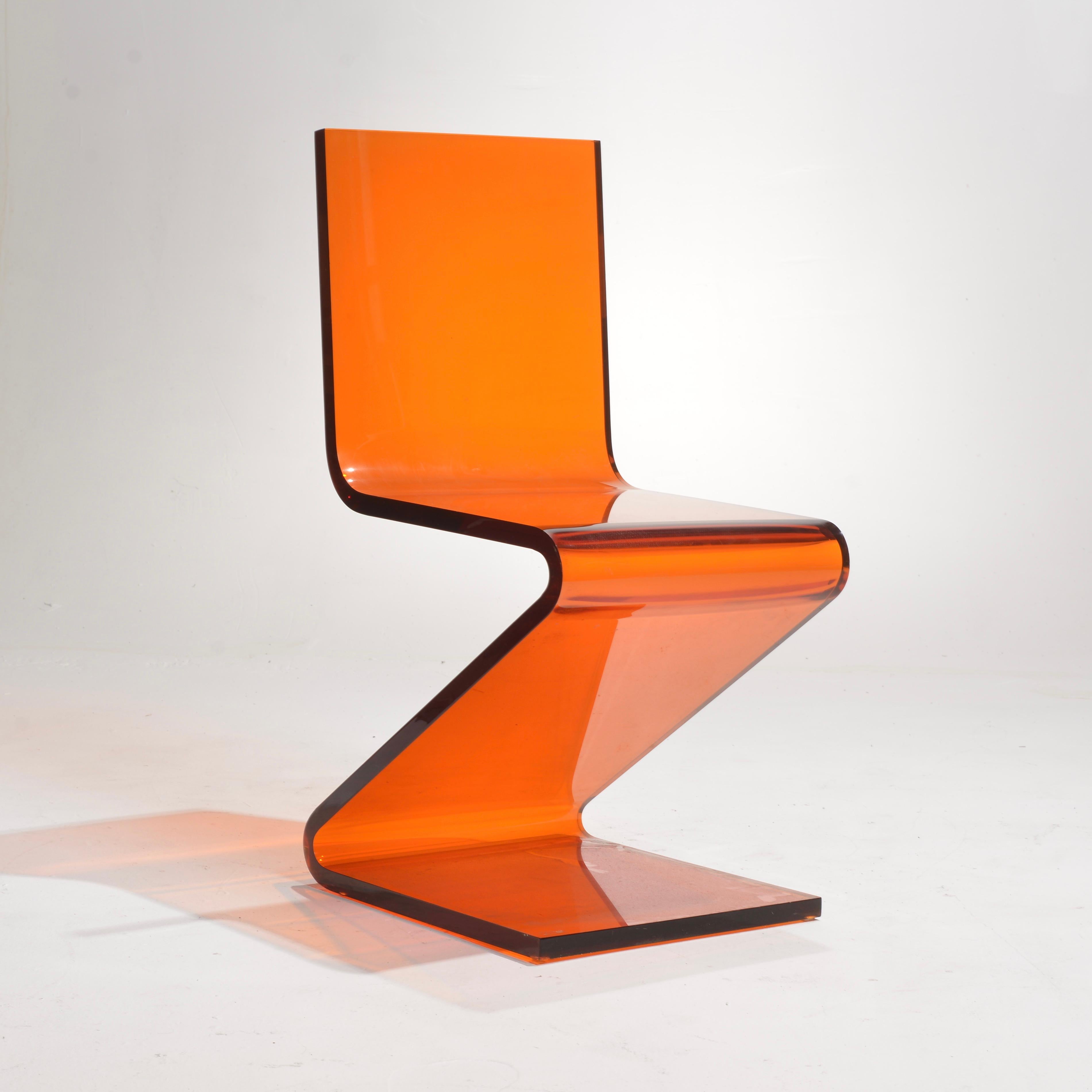 Vintage Lucite Z-Tisch und Z-Stühle aus Lucite von Shlomi Haziza für H Studio im Angebot 12
