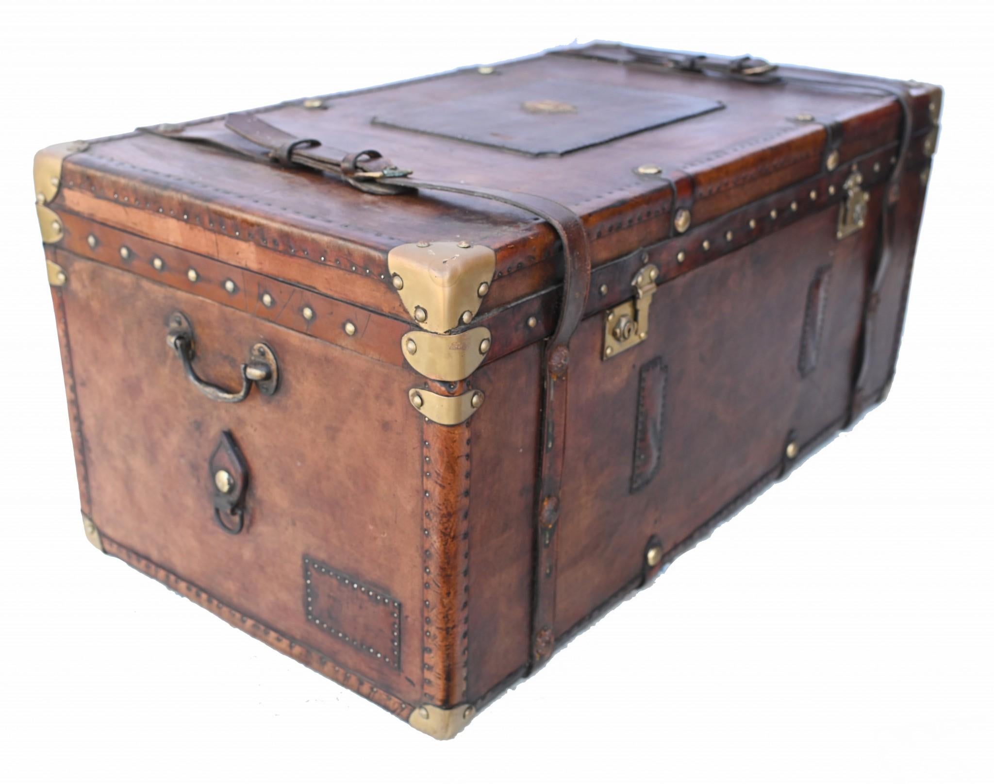 Vintage Luggage Box Steamer Trunk Coffee Table 3