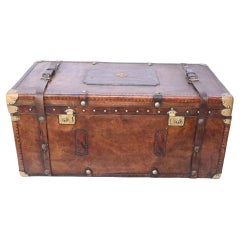 Vintage Luggage Box Steamer Trunk Coffee Table
