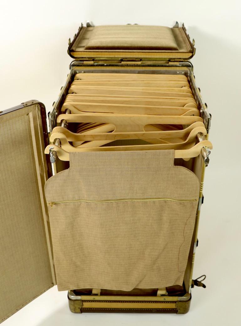 Vintage Luggage Hartmann Wardrobe on Revolving Base Made for Saks Fifth Avenue 2