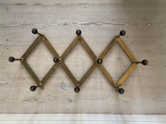 Vintage Luigi Caccia Dominioni Geometric Brass Coat Hanger, Italy, 1960s