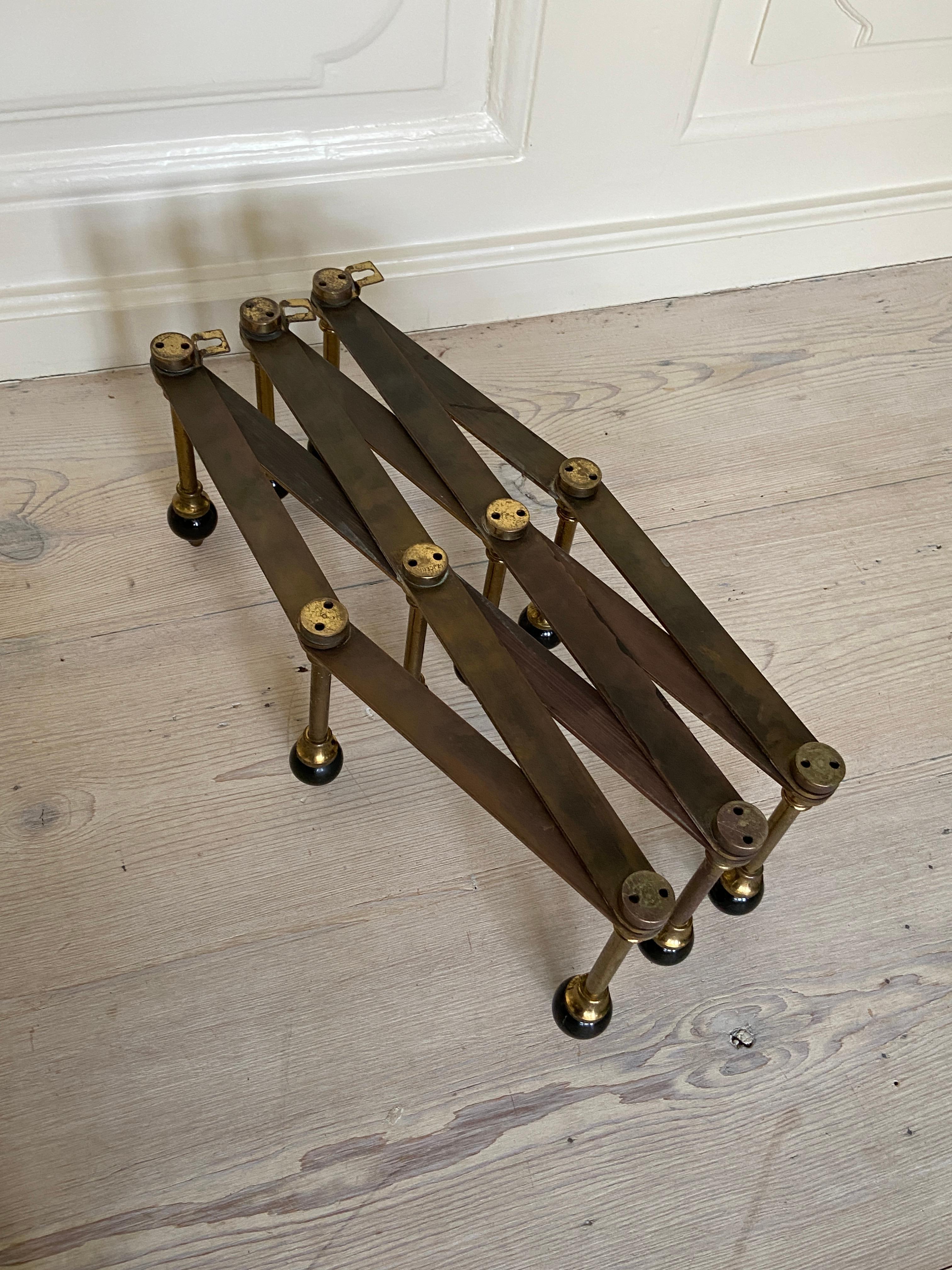 Mid-20th Century Vintage Luigi Caccia Dominioni Geometric Brass Coat Hanger, Italy, 1960s For Sale