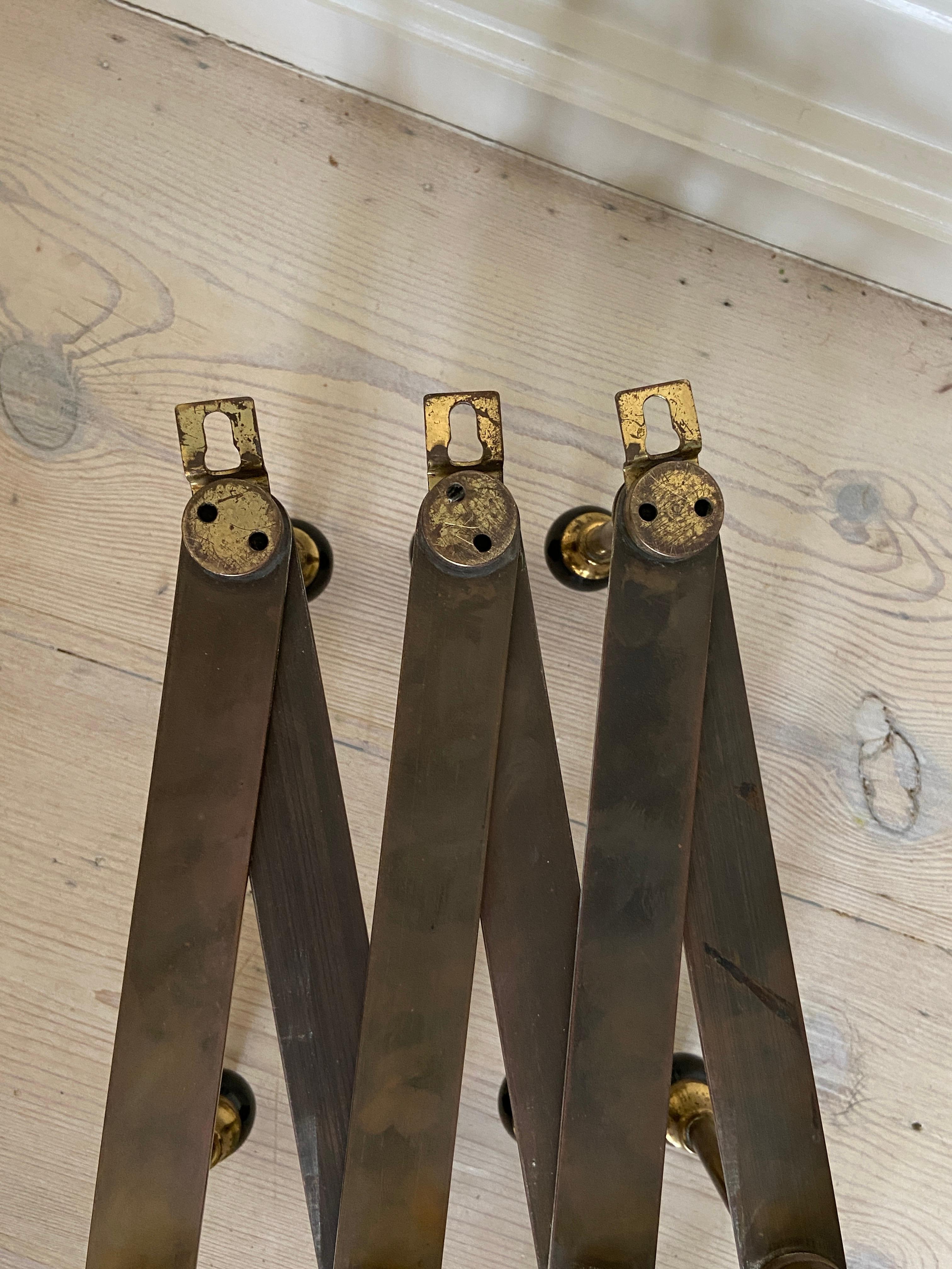 Vintage Luigi Caccia Dominioni Geometric Brass Coat Hanger, Italy, 1960s For Sale 1