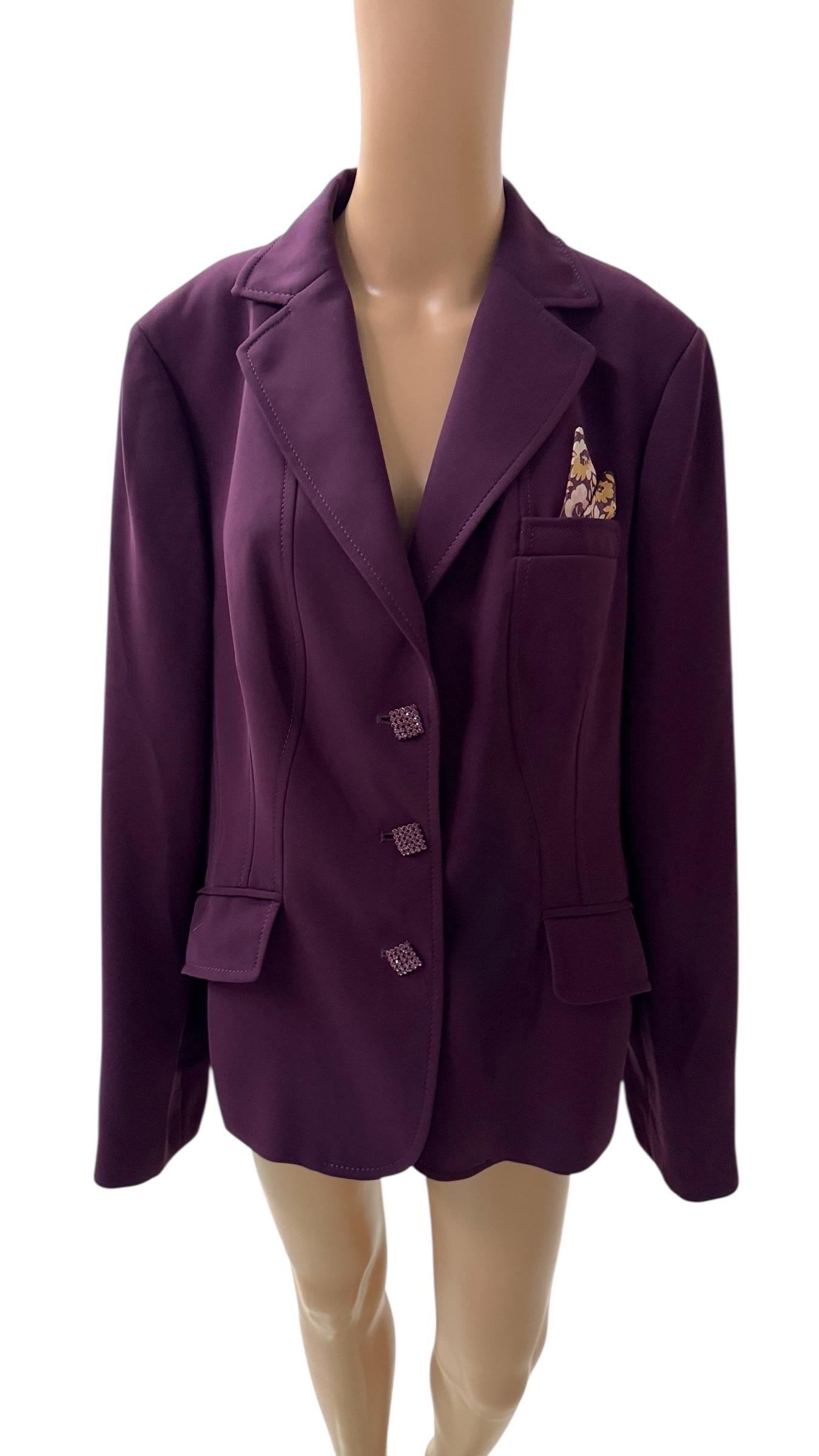 Vintage Luisa Spagnoli Tailored Purple Skirt Suit - We pay for import duty! in vendita 8