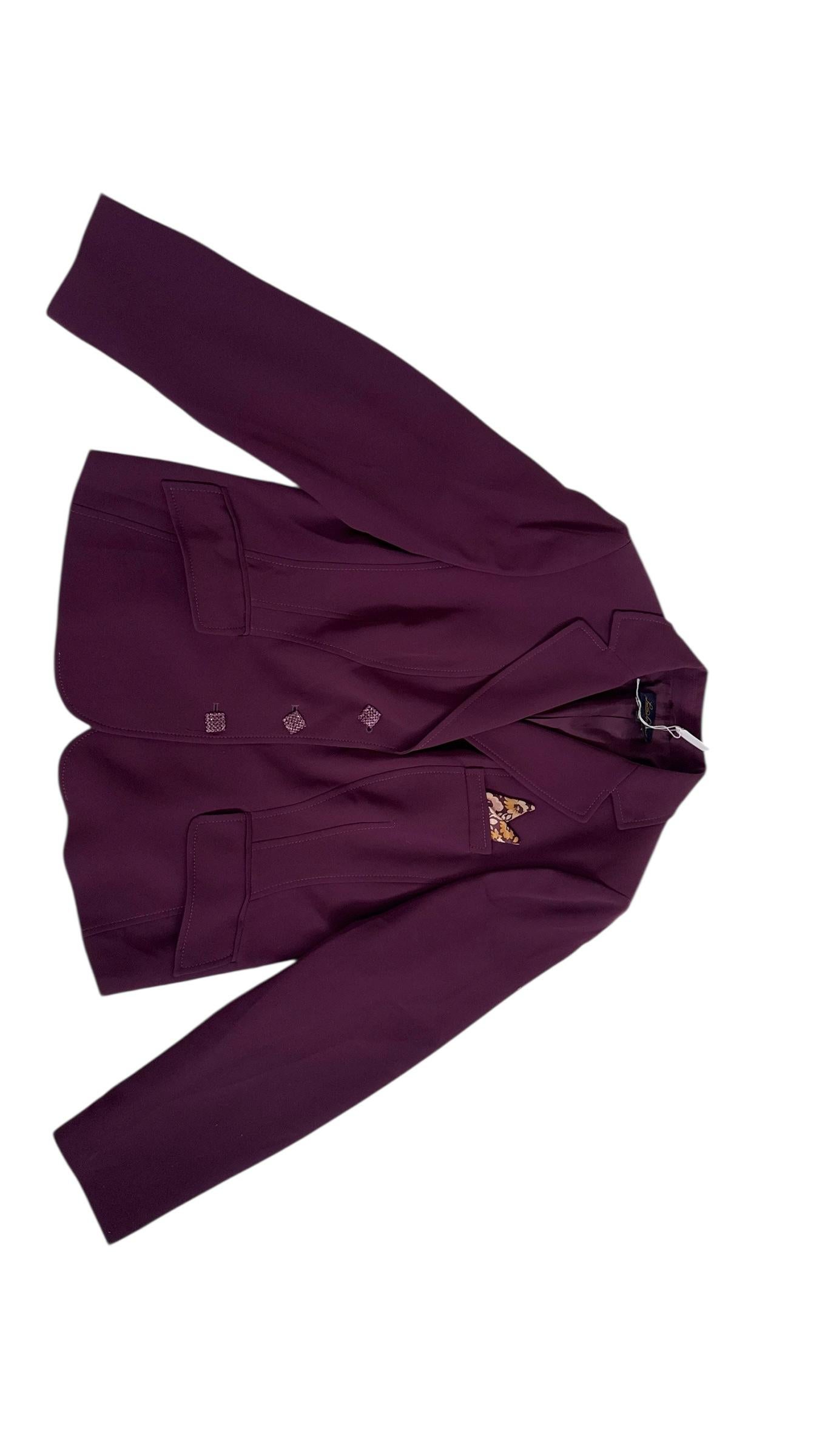 Vintage Luisa Spagnoli Tailored Purple Skirt Suit - We pay for import duty! in vendita 12