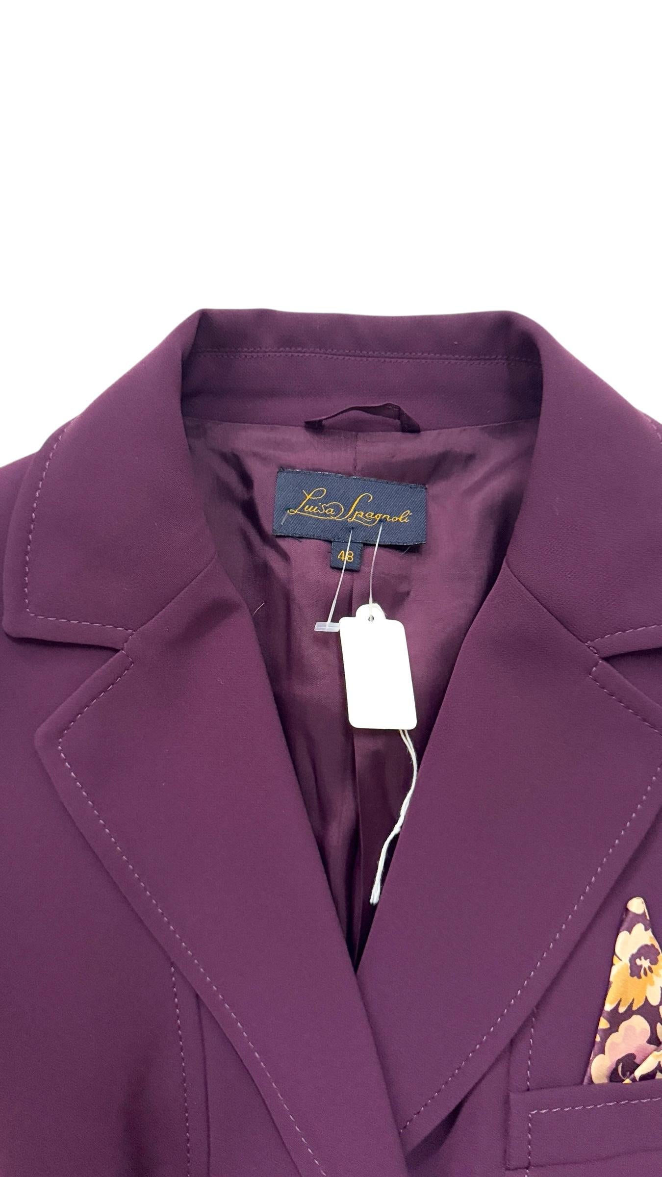 Vintage Luisa Spagnoli Tailored Purple Skirt Suit - We pay for import duty! In condizioni buone in vendita a Milano, IT