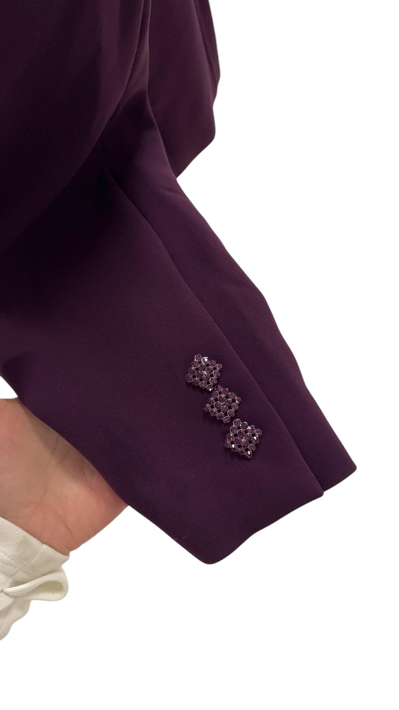 Vintage Luisa Spagnoli Tailored Purple Skirt Suit - We pay for import duty! in vendita 1