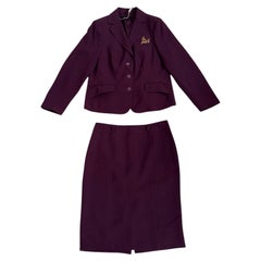 Vintage Luisa Spagnoli Tailored Purple Skirt Suit - We pay for import duty!