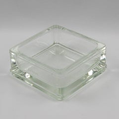 Designed by Le Corbusier for Lumax Molded Glass Desk Accessory Ashtray Catchall