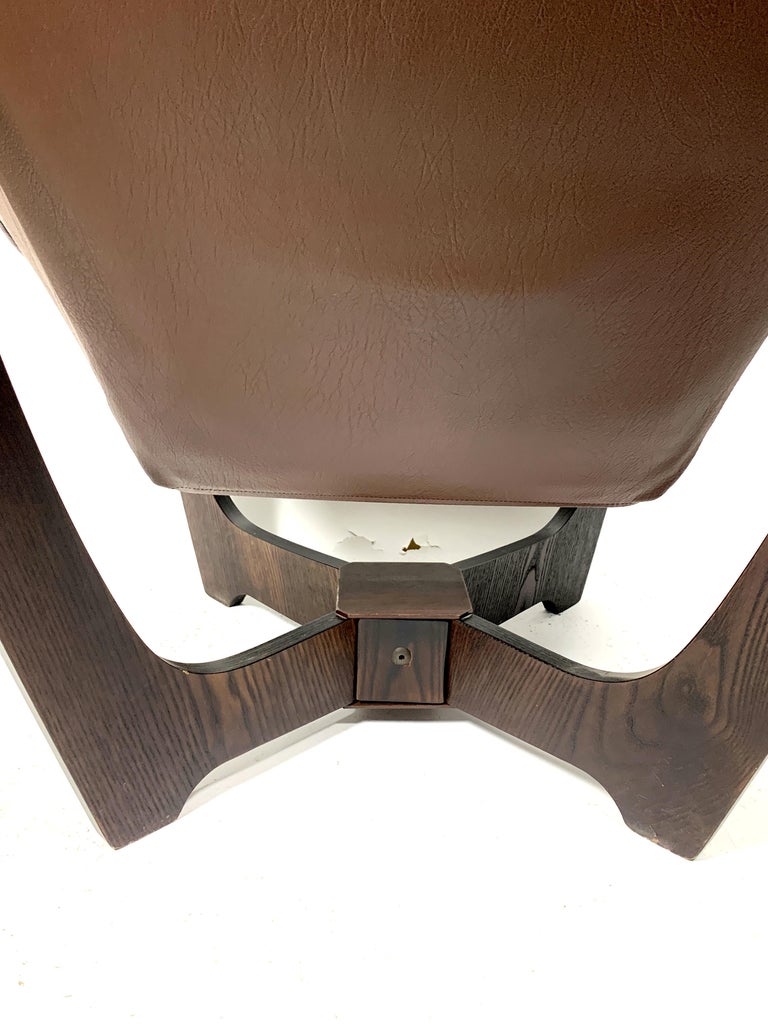 Vintage Luna Lounge Leather Chair by Odd Knutsen For Sale at 1stDibs