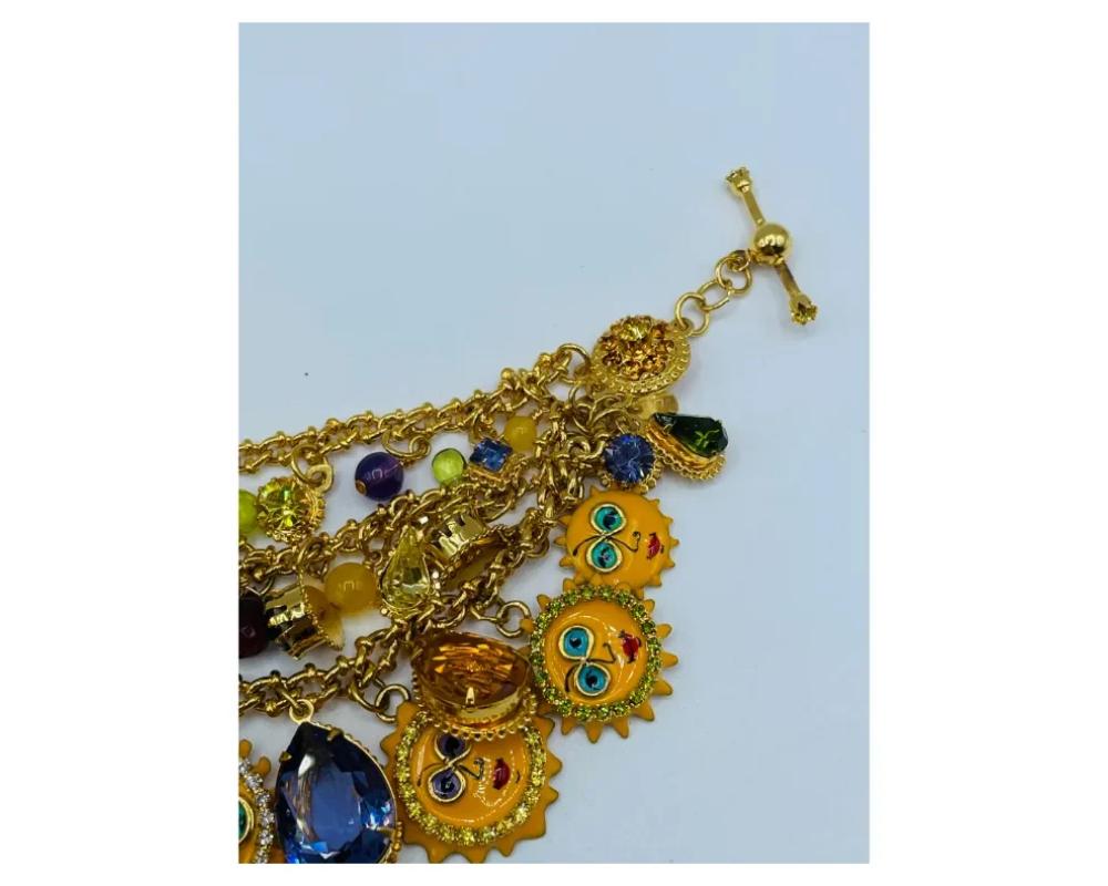 Vintage Lunch at the Ritz Sun Themed Bracelet For Sale 1