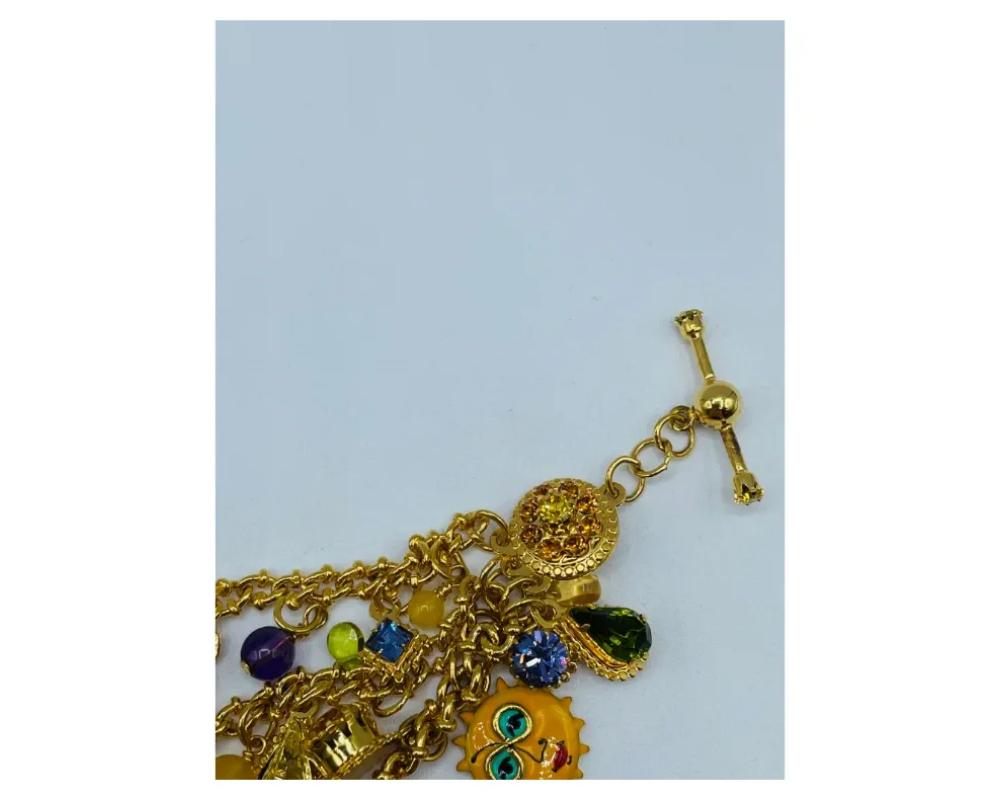 Vintage Lunch at the Ritz Sun Themed Bracelet For Sale 2