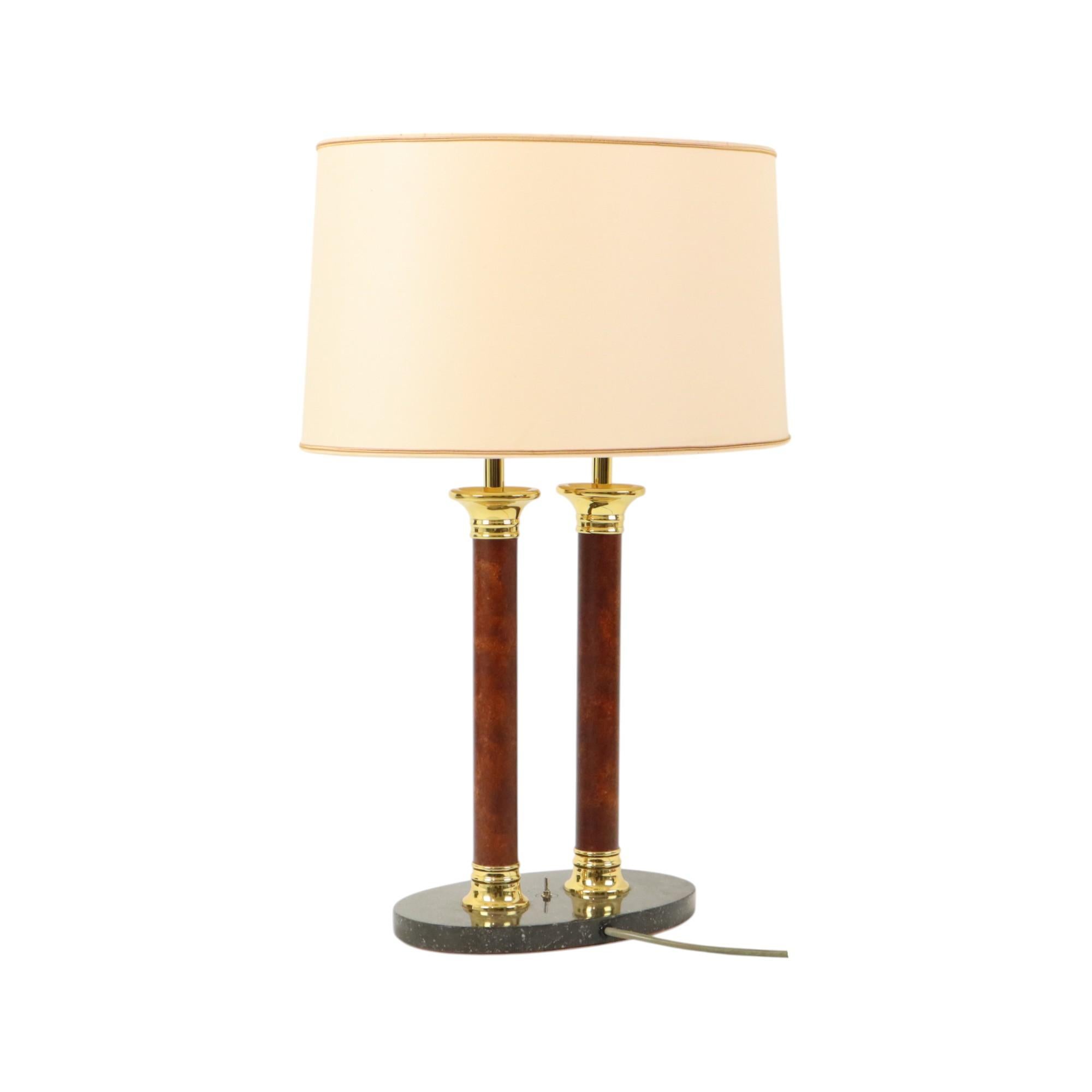 Mid-20th Century Vintage Lusterie Deknudt Table Lamp Hollywood Regency Style For Sale