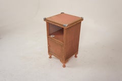 Vintage Lusty Lloyd Loom Nightstand, Lamp Table, Bedside, Scotland 1930, H509