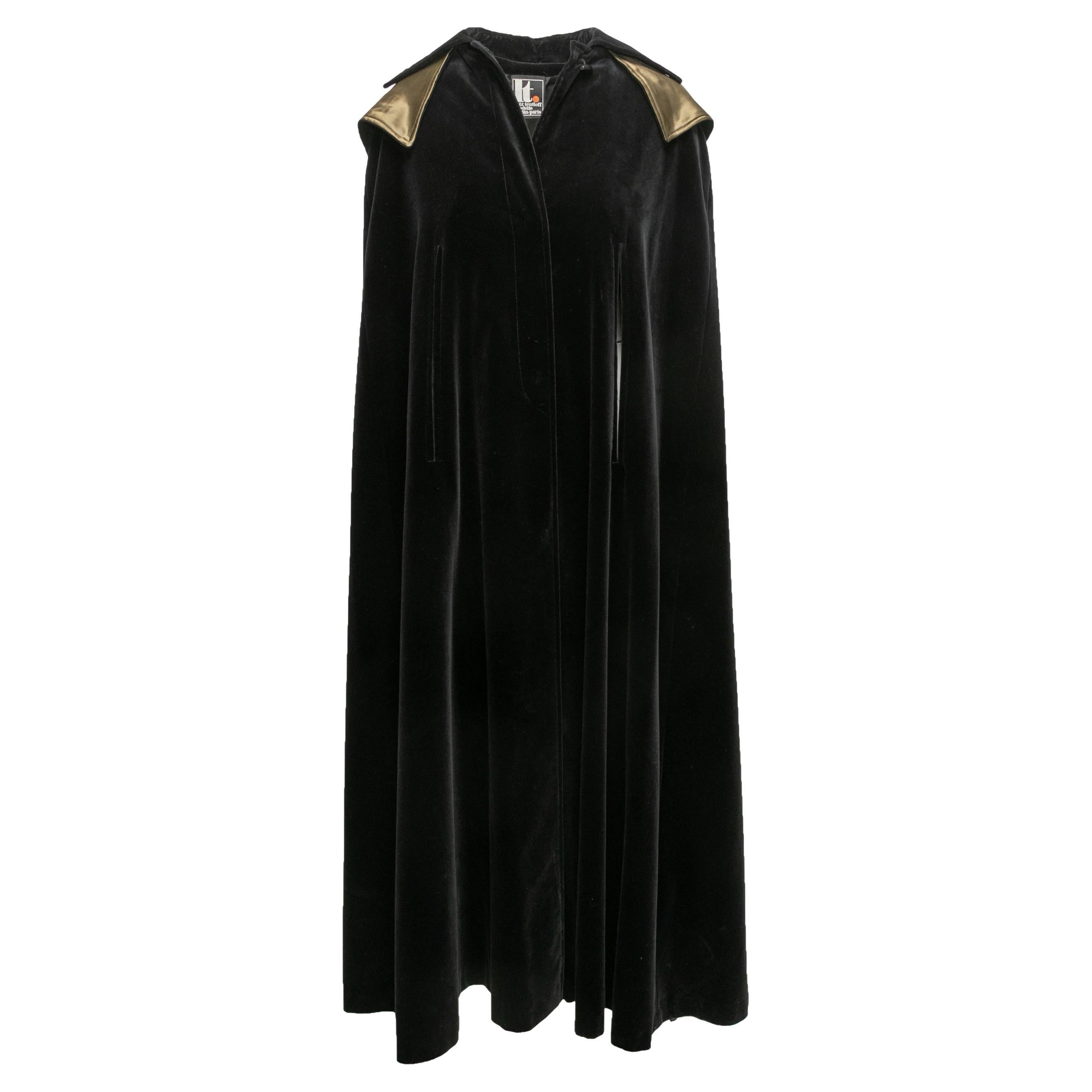 Vintage Lutz Teutoff Velvet Cape Size EU 38