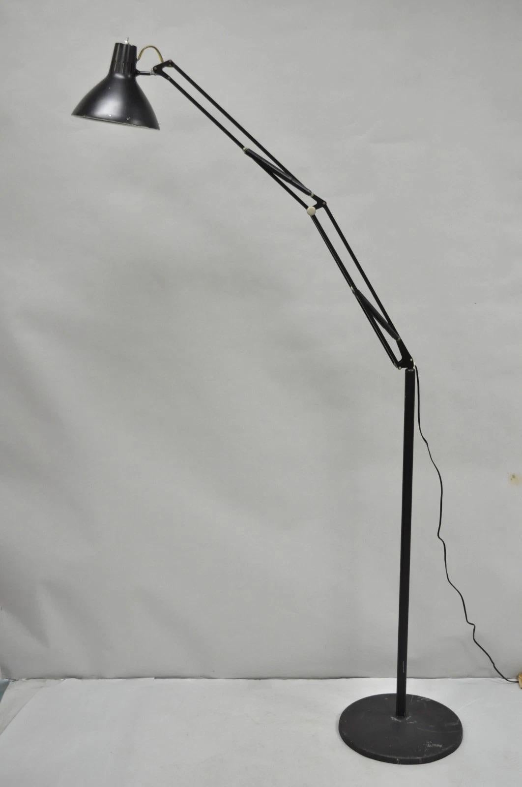 Vintage Luxo Pixar Style Mid Century Modern Articulating Drafting Floor Lamp en vente 11