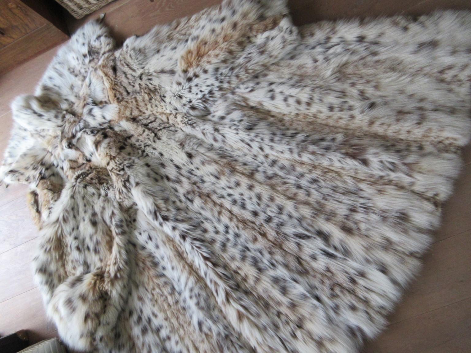 Vintage Lynx Fur Long Coat For Sale 6