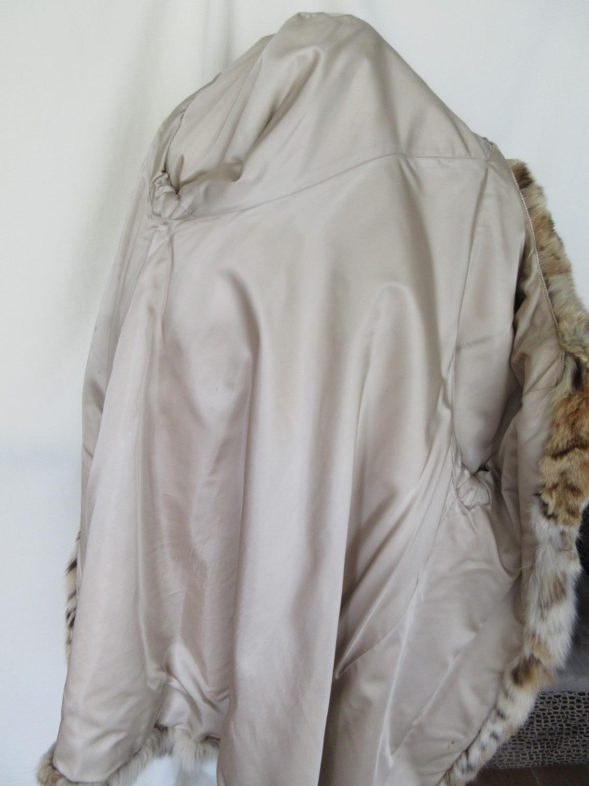 Vintage Lynx Fur Long Coat For Sale 5