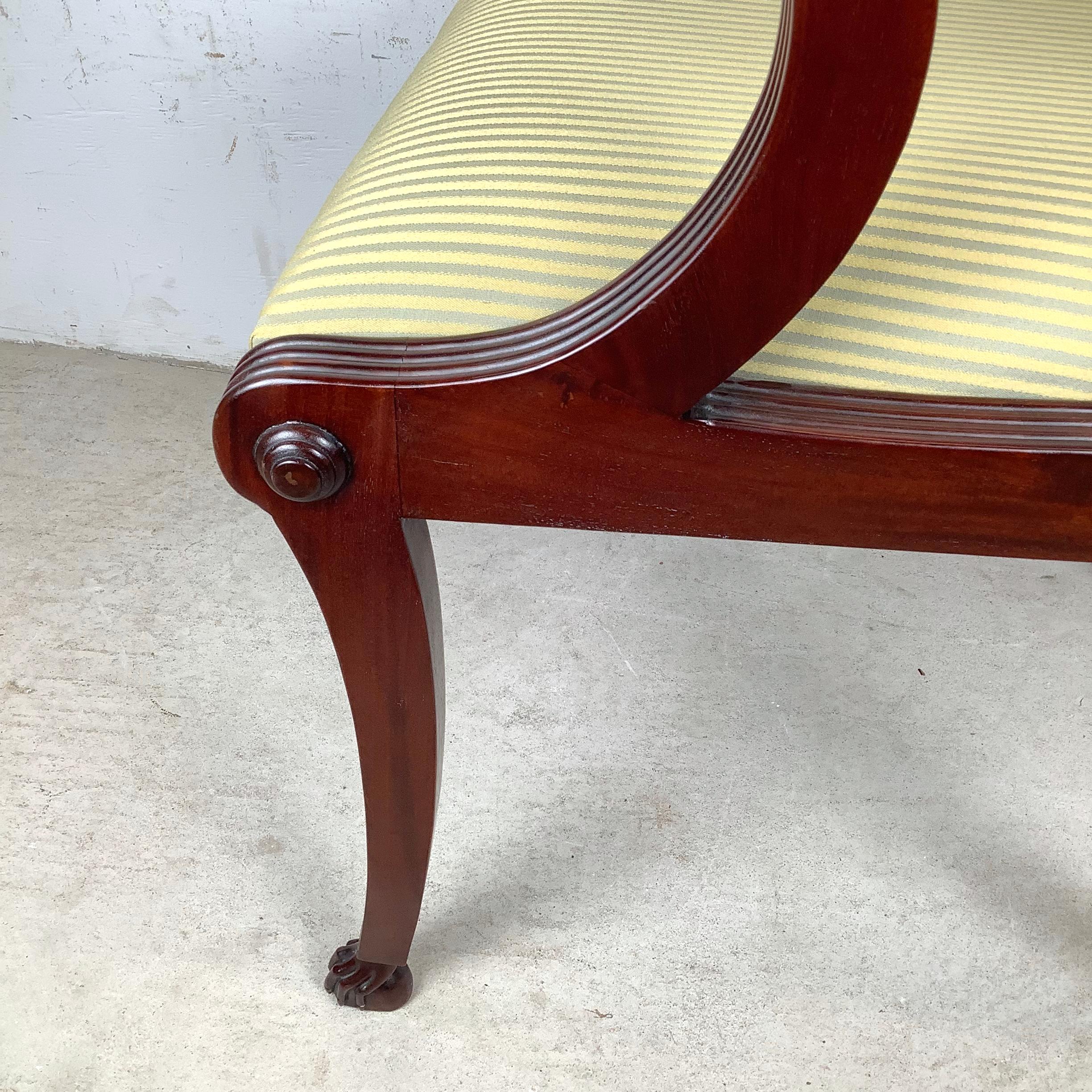 Vintage Lyre-Back Accent Chair With Fluted Arms im Angebot 5