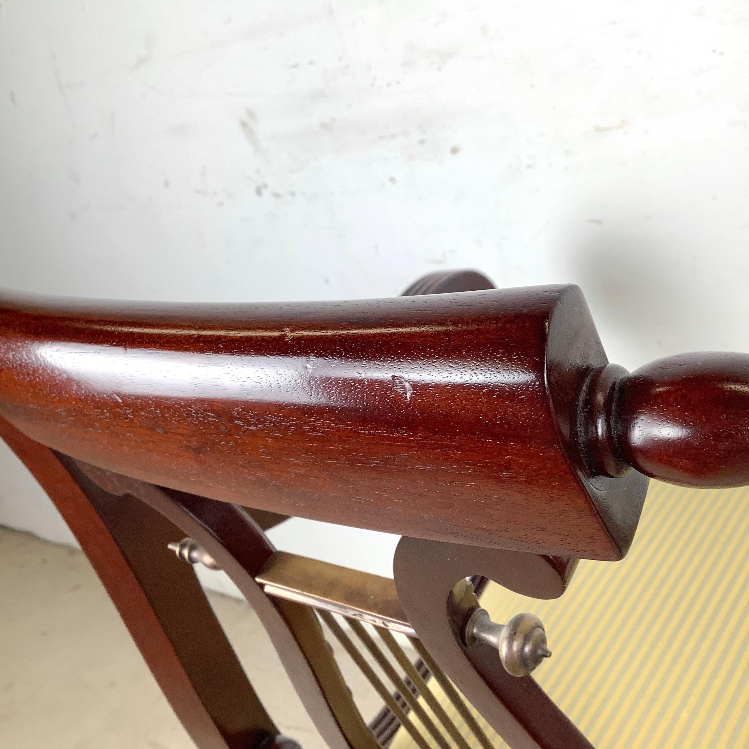 Vintage Lyre-Back Accent Chair With Fluted Arms im Angebot 7