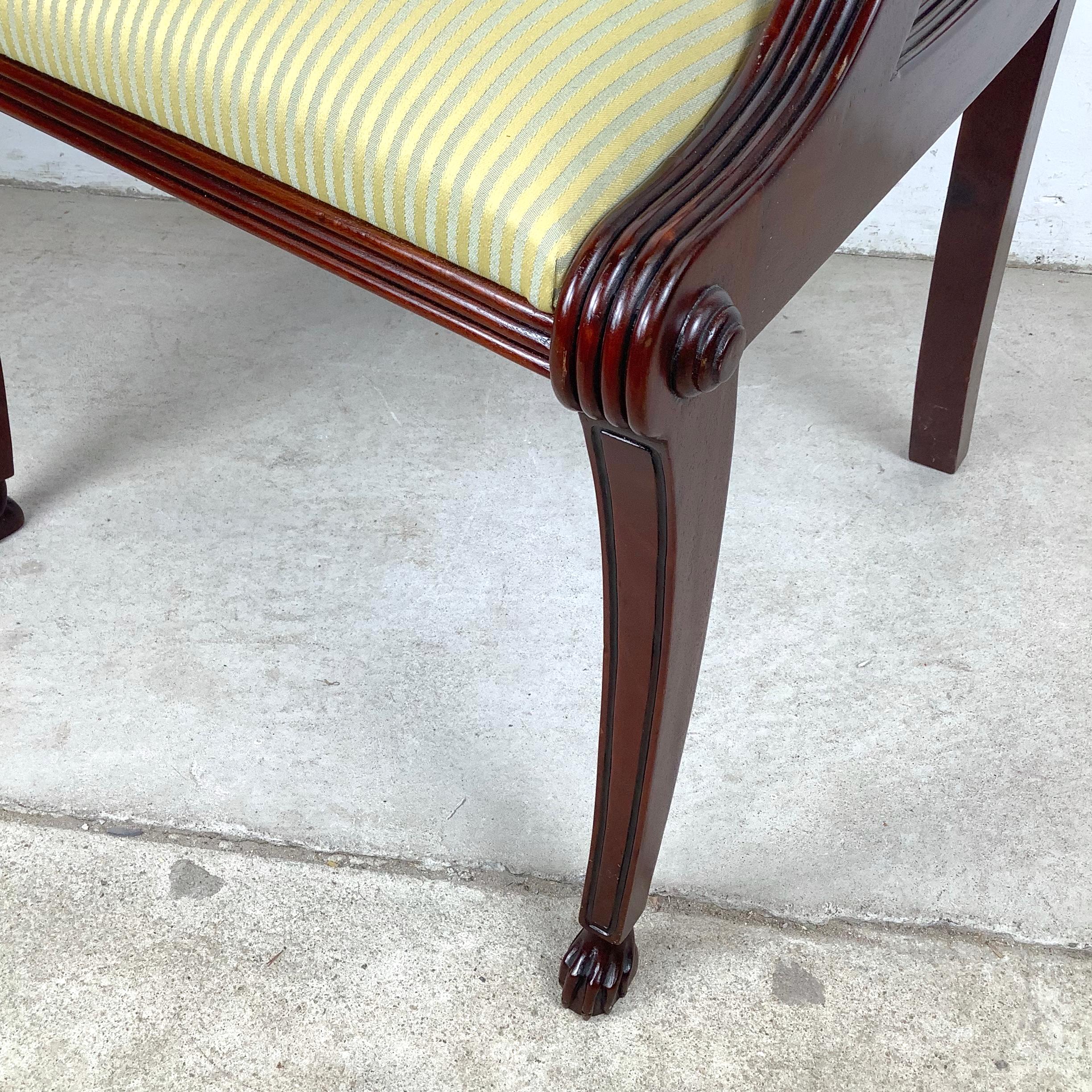 Vintage Lyre-Back Accent Chair With Fluted Arms im Angebot 8