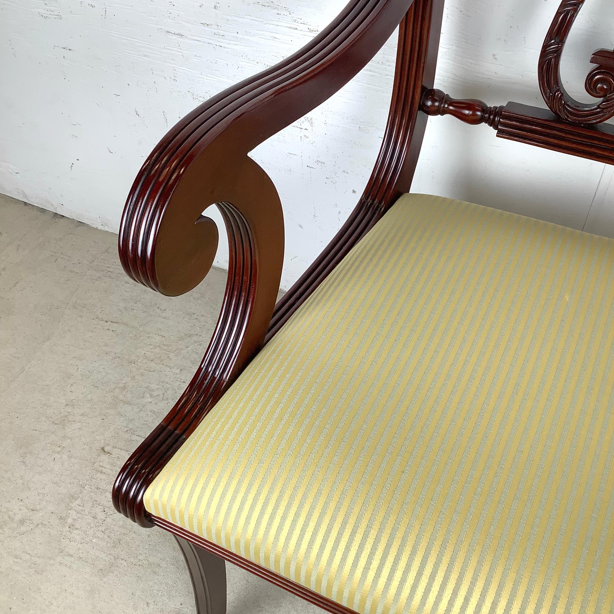 Vintage Lyre-Back Accent Chair With Fluted Arms im Angebot 10