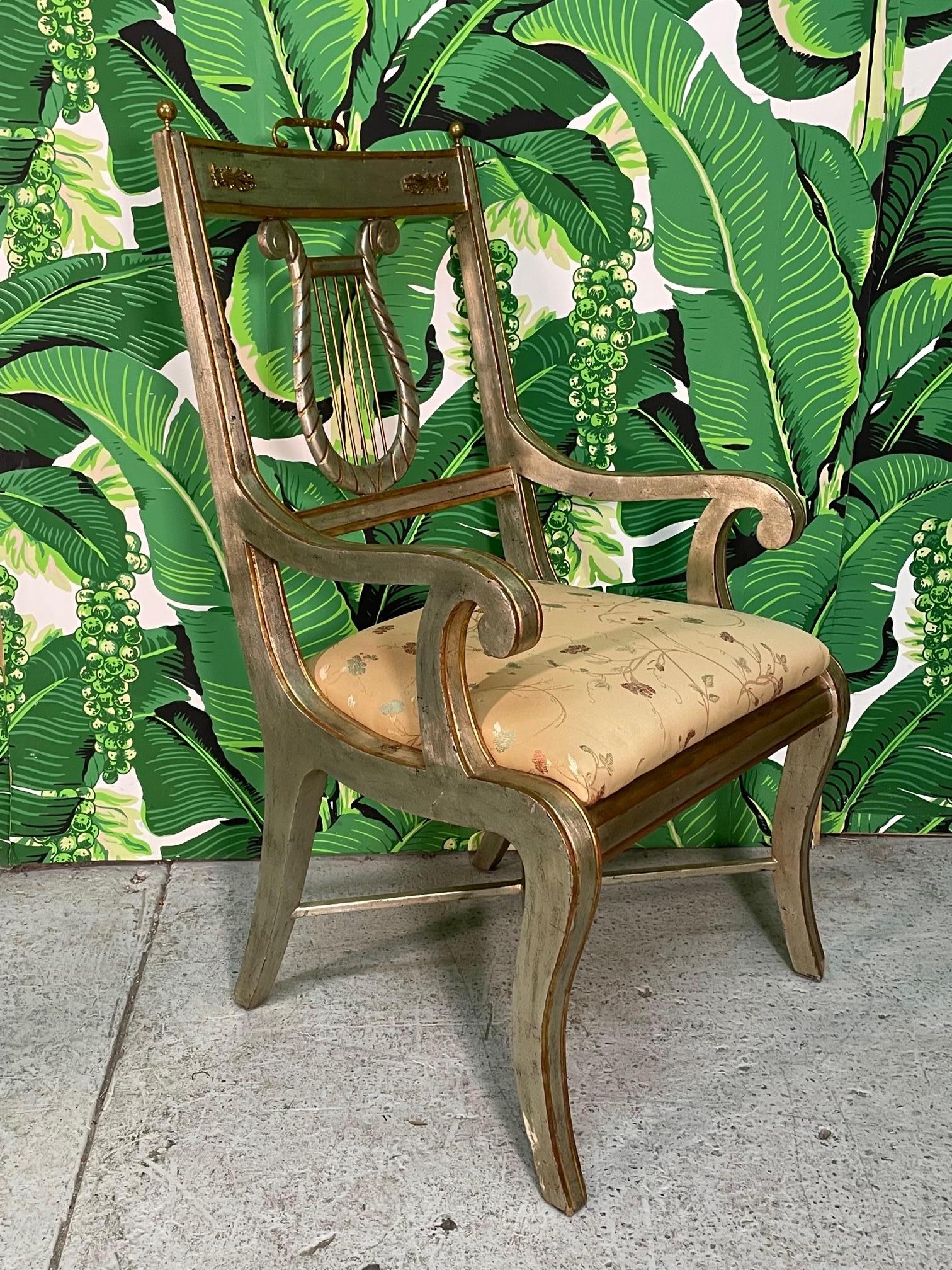 lyre back dining chairs