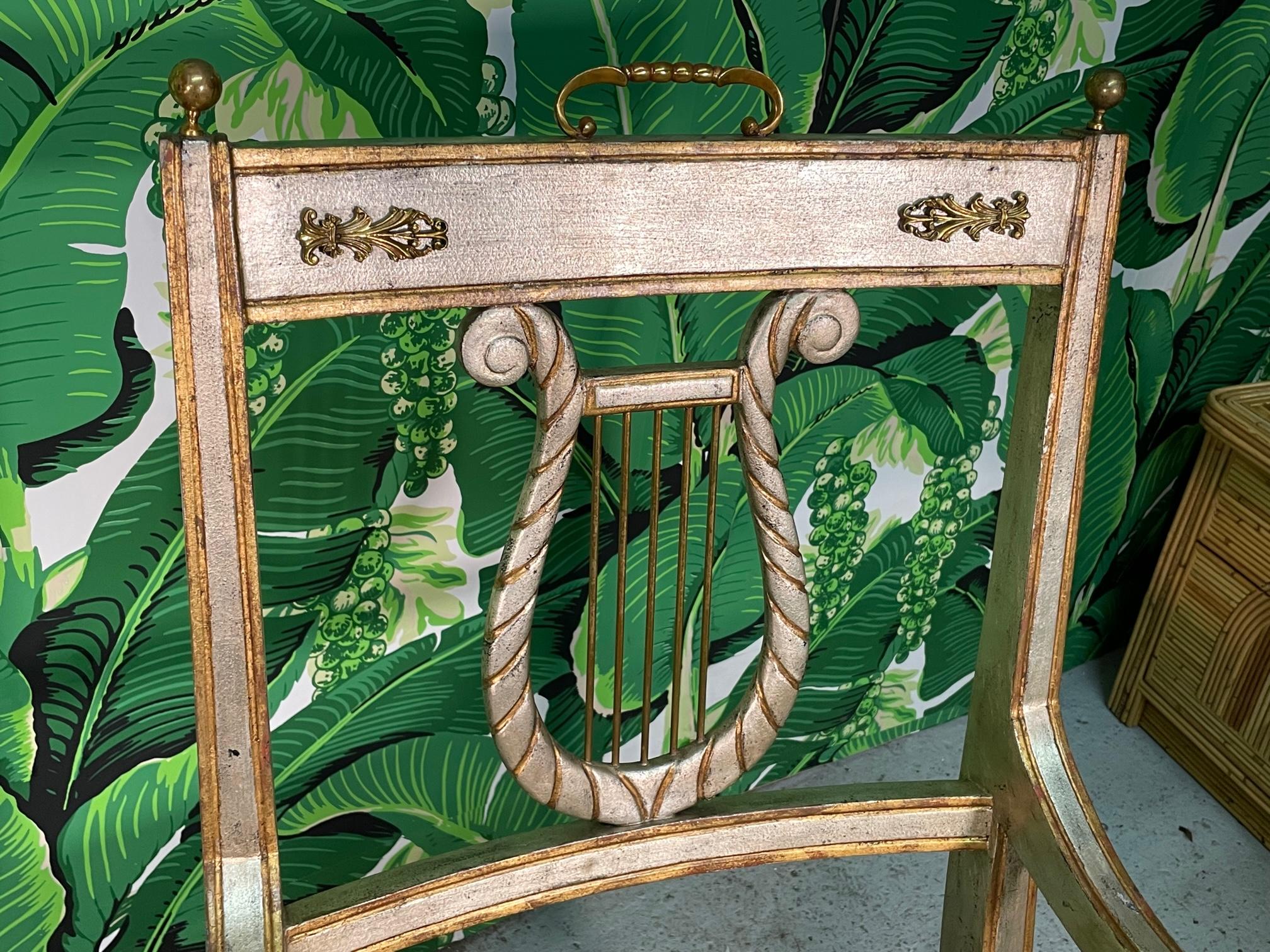 Vintage-Esszimmerstühle mit Leierrücken, 6er-Set (Polster) im Angebot