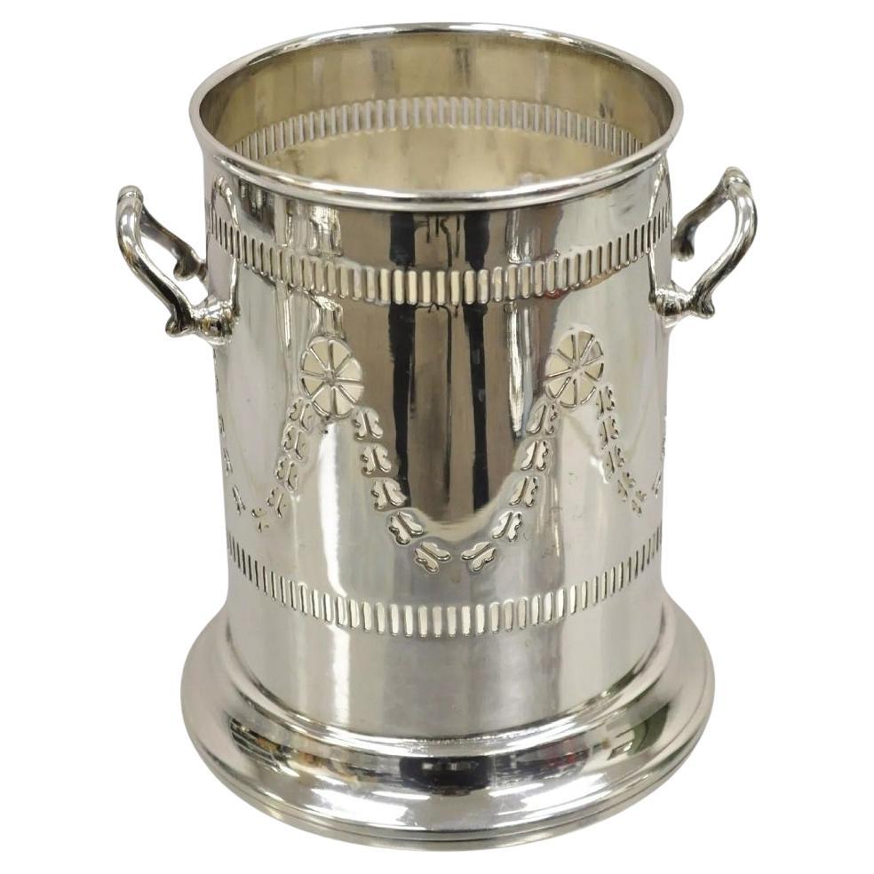 Vintage M. Bros English Edwardian Silver Plated Wine Champagne Bottle Coaster
